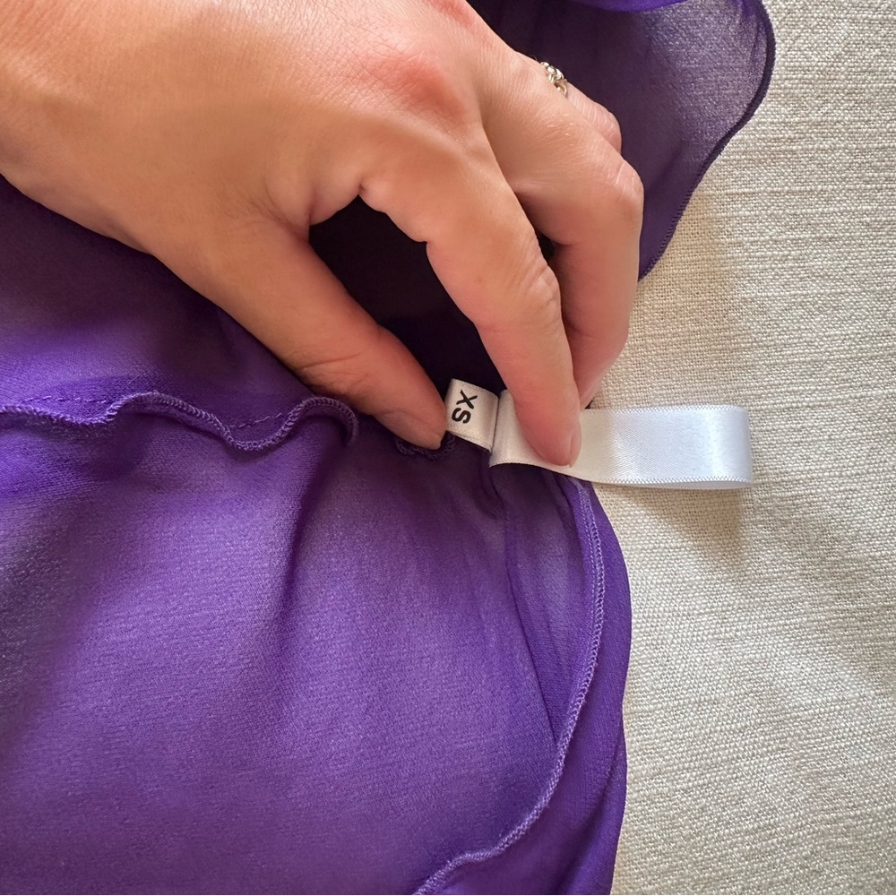 Purple Ruffled Blouse - Picture 3 of 4